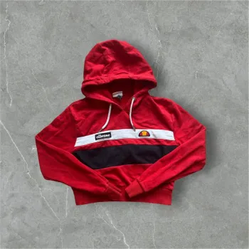 Sweat-shirt à capuche Ellesse /36 /Rouge et Noir / Excellent
