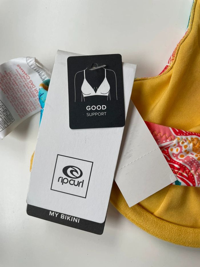 Haut de maillot de bain jaune rip curl XS - photo numéro 3