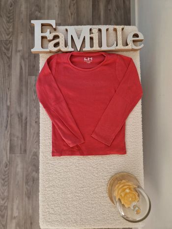 🧶 Manche Longue Rose Fille - 5 ans - 🧶