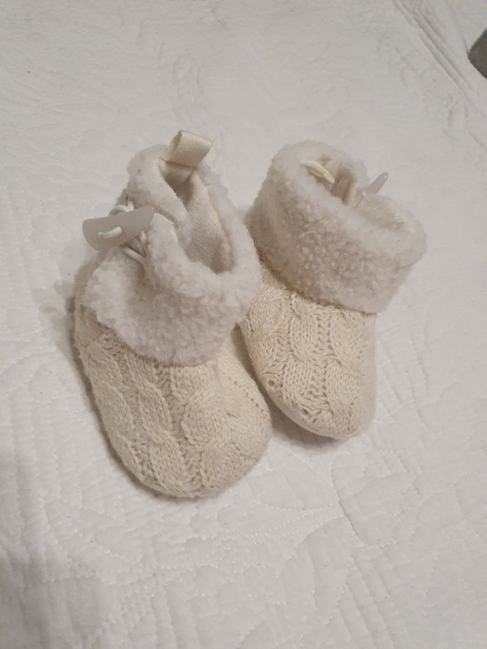 Bottines chaudes fourrés laine 3 à 6 mois - photo numéro 2