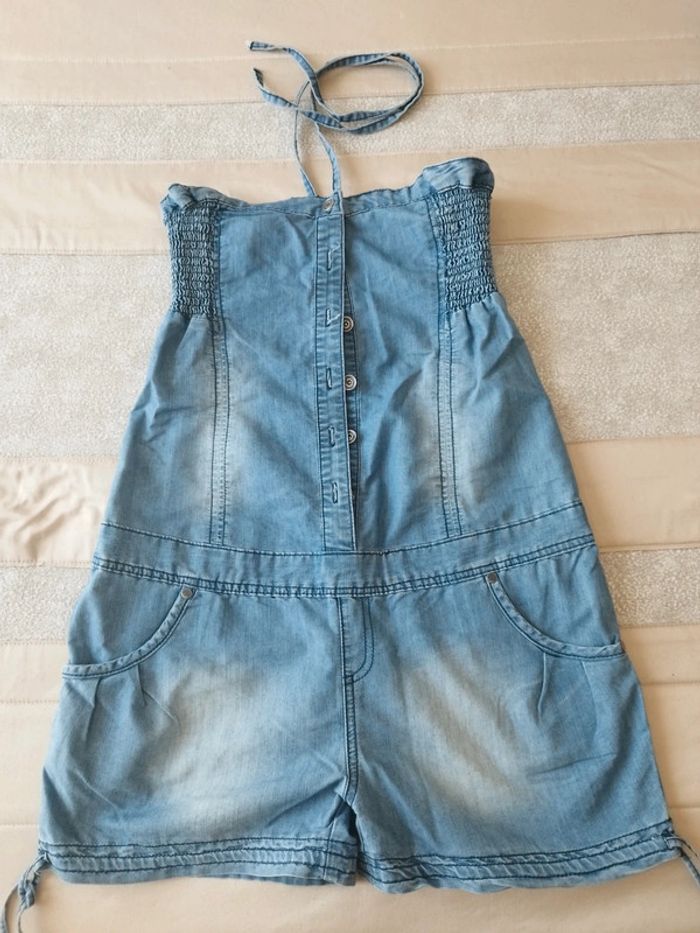Combinaison short en jean