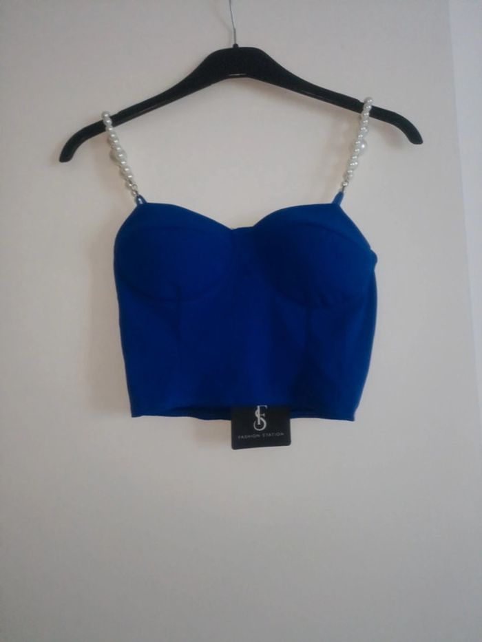 Croc top bleu électrique neuf étiqueté
