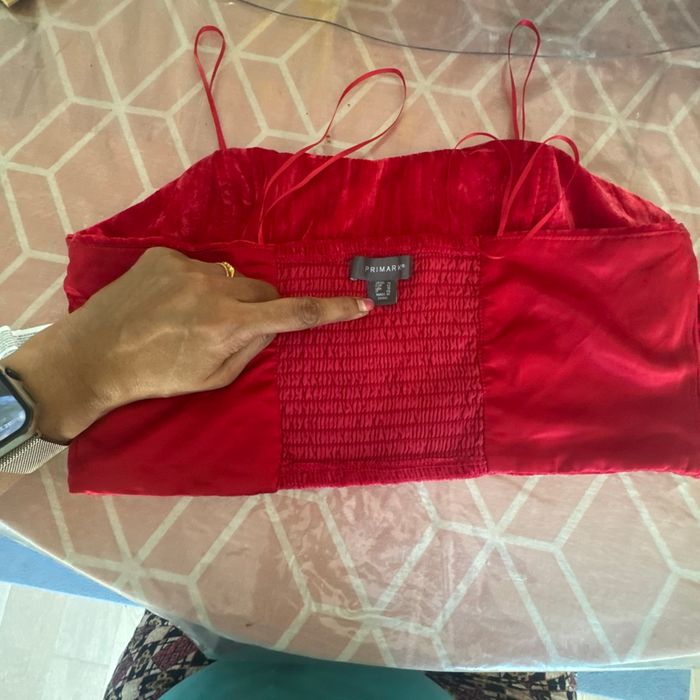 Bustier rouge velours - photo numéro 4