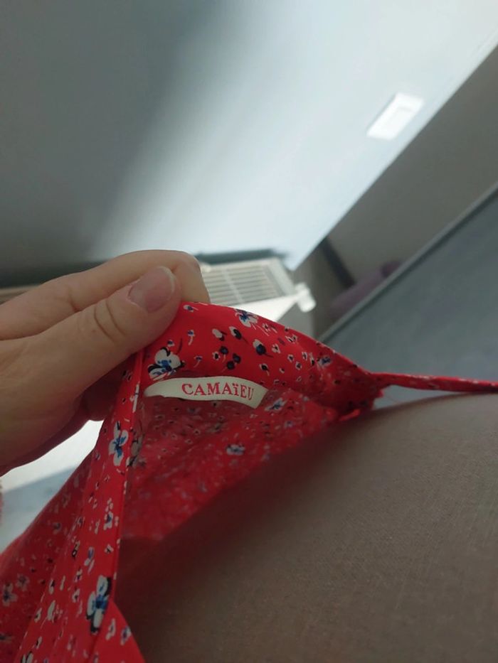 Top rouge orangé Camaieu - photo numéro 5