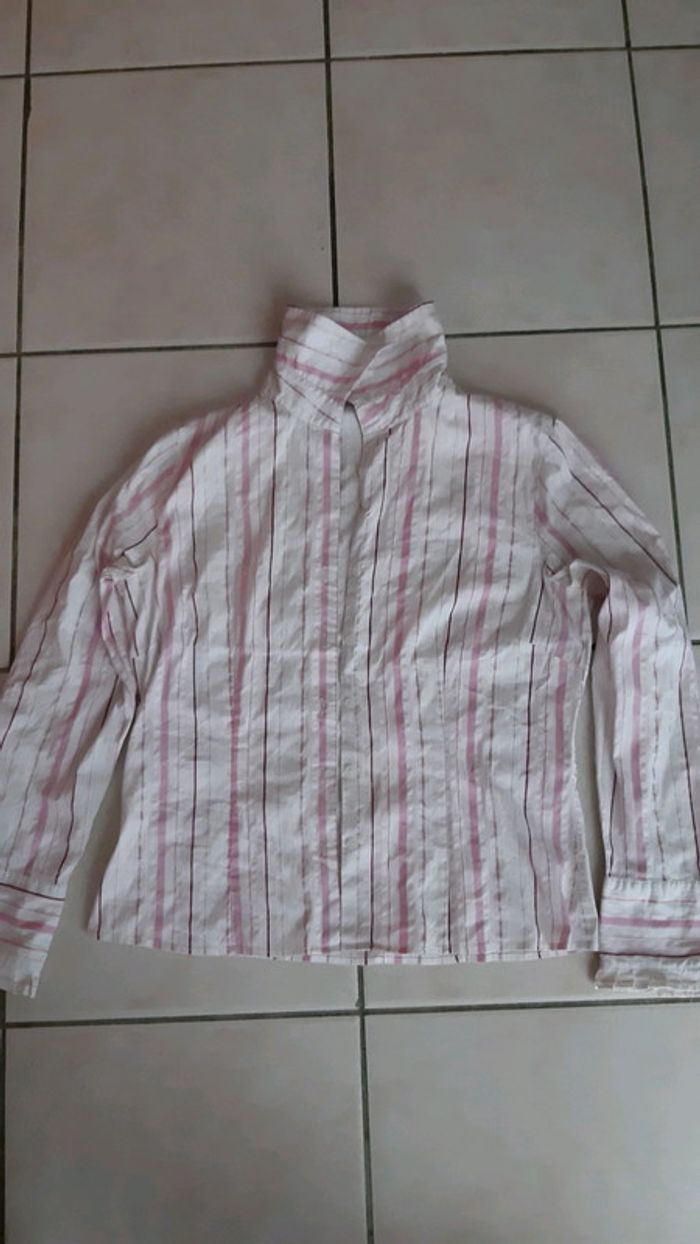 Chemise manche longue à rayures femme