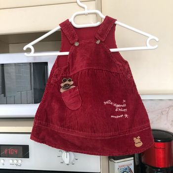 Robe en velours bordeaux