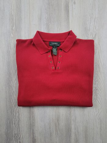 Polo Ralph Lauren rouge – Made in USA – Vintage – Taille L