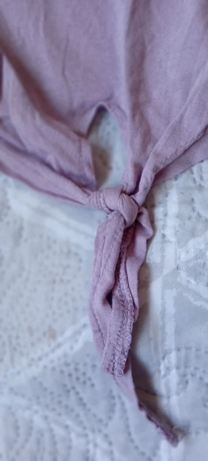 Tee-shirt à nouer thème nature mauve fille 10 ans zeeman - photo numéro 10