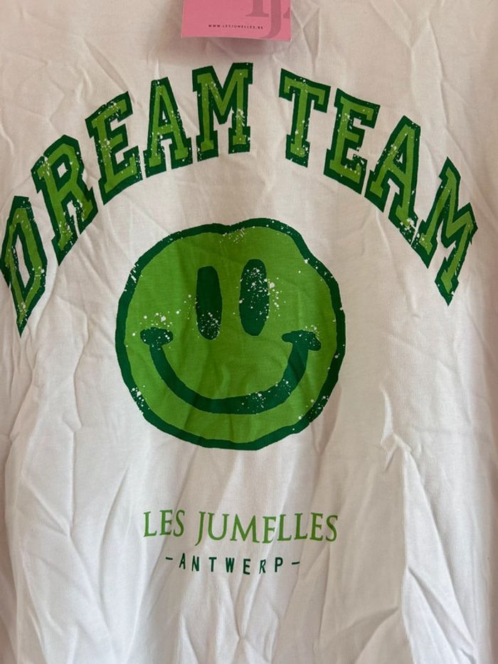 T-shirt blanc/vert Les Jumelles - photo numéro 3