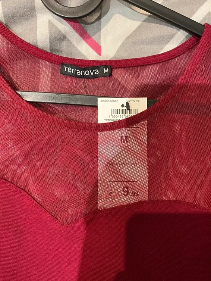 Body transparent bordeau femme M neuf - photo numéro 3