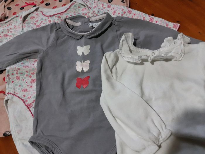 Bodys bébé fille 9 mois pois liberty froufrou papillon - photo numéro 2