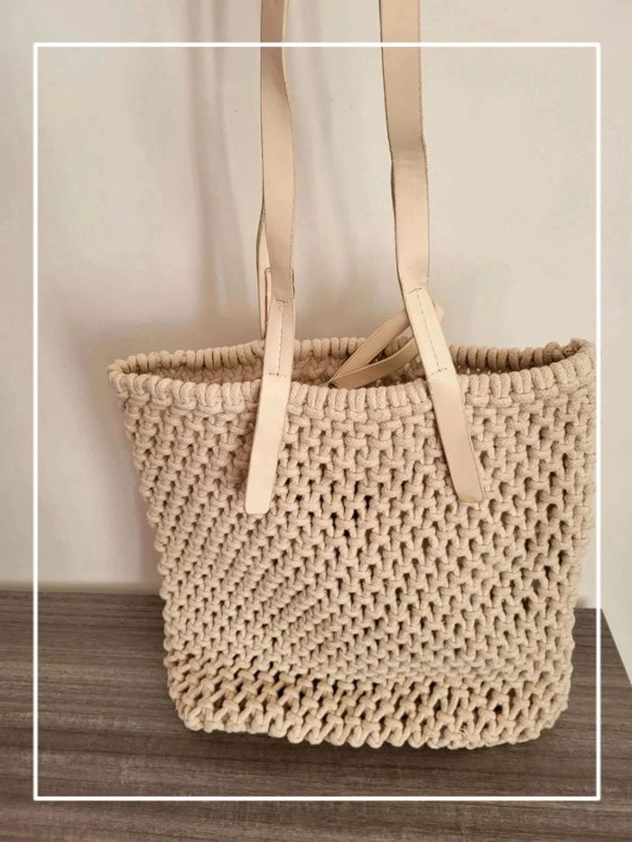 Sac crochet macramé zara