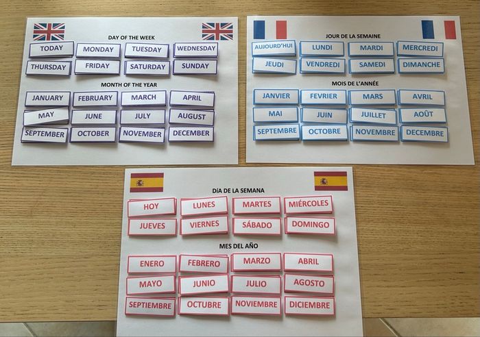 Fiche Montessori : La date du jour dans 3 langues - photo numéro 6