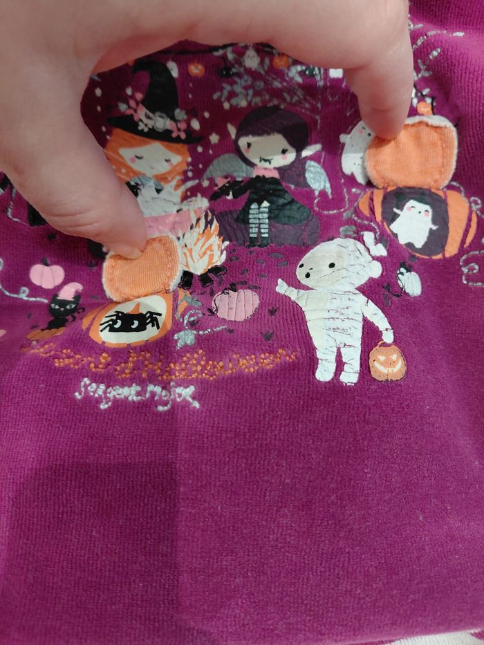 Pyjama chaud 2 pièces Halloween Sergent Major taille 3 ans - photo numéro 2