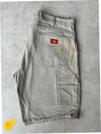 Short cargo coupe large Dickies beige gris homme W36 FR46 US vintage workwear SHO151b