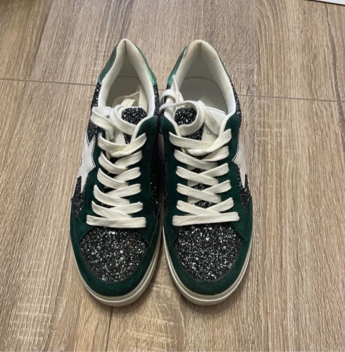 Basket à paillettes vertes - photo numéro 2