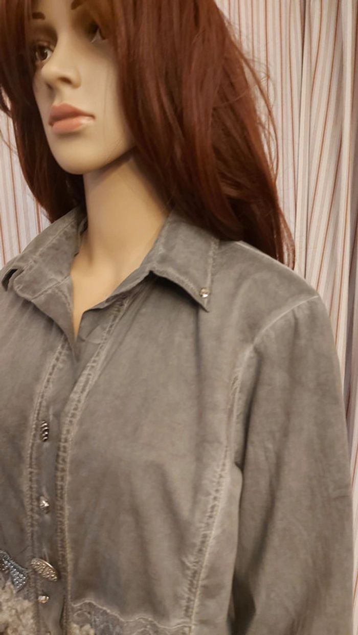 Chemise  chic gris Bottega t L - photo numéro 6