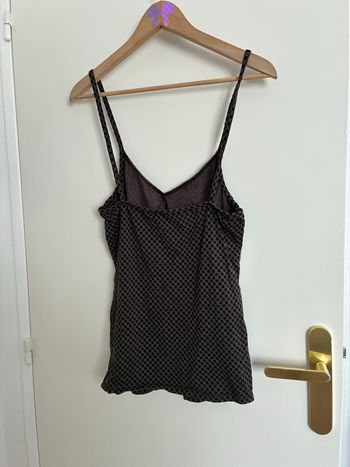 Débardeur à carreaux noir Benetton – taille M – très bon état