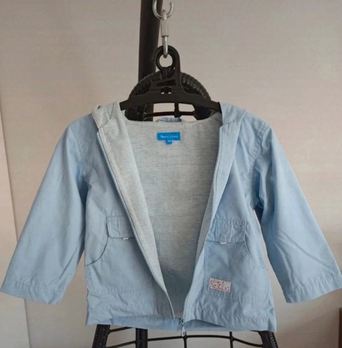 Imperméable à capuche bleu pastel bout chou 3 ans 36 mois - photo numéro 2
