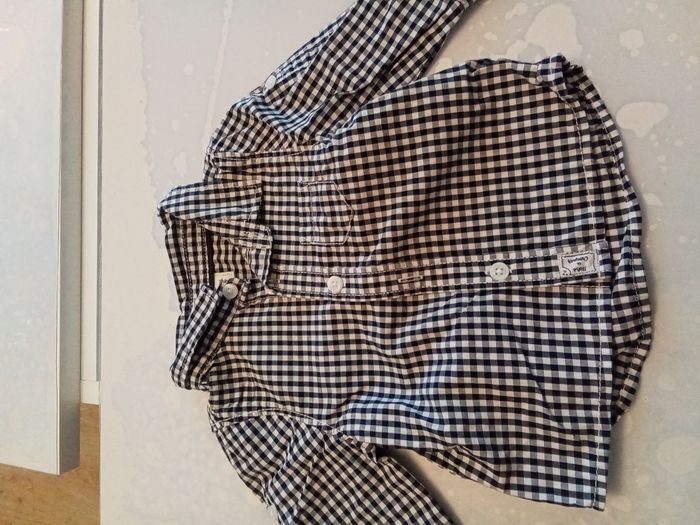 Lot 2 chemises manches longues garçon 3 mois - photo numéro 3