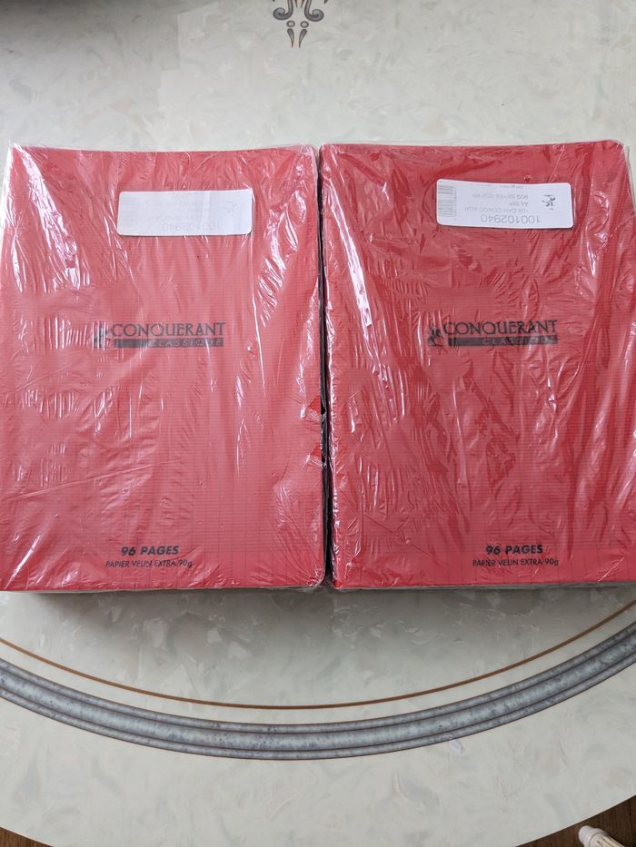 2 Lot de 10 cahiers Conquérant, 96 pages. Taille 21 x 29,7 cm - photo numéro 2