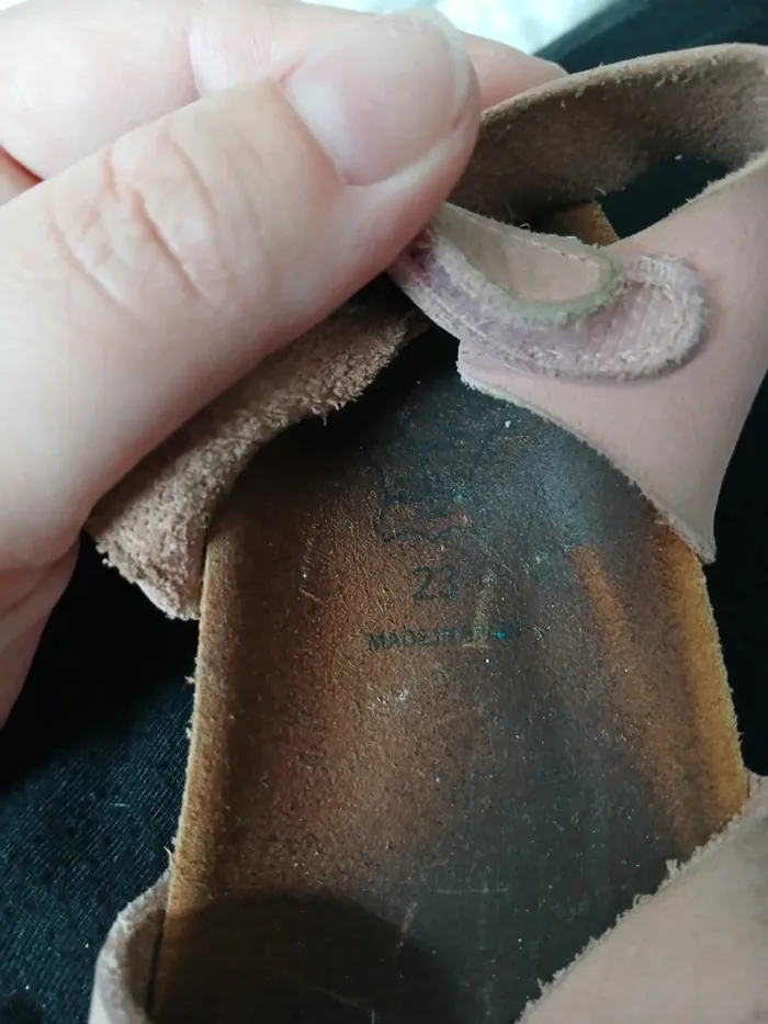 Sandales en cuir gemo rose - photo numéro 3