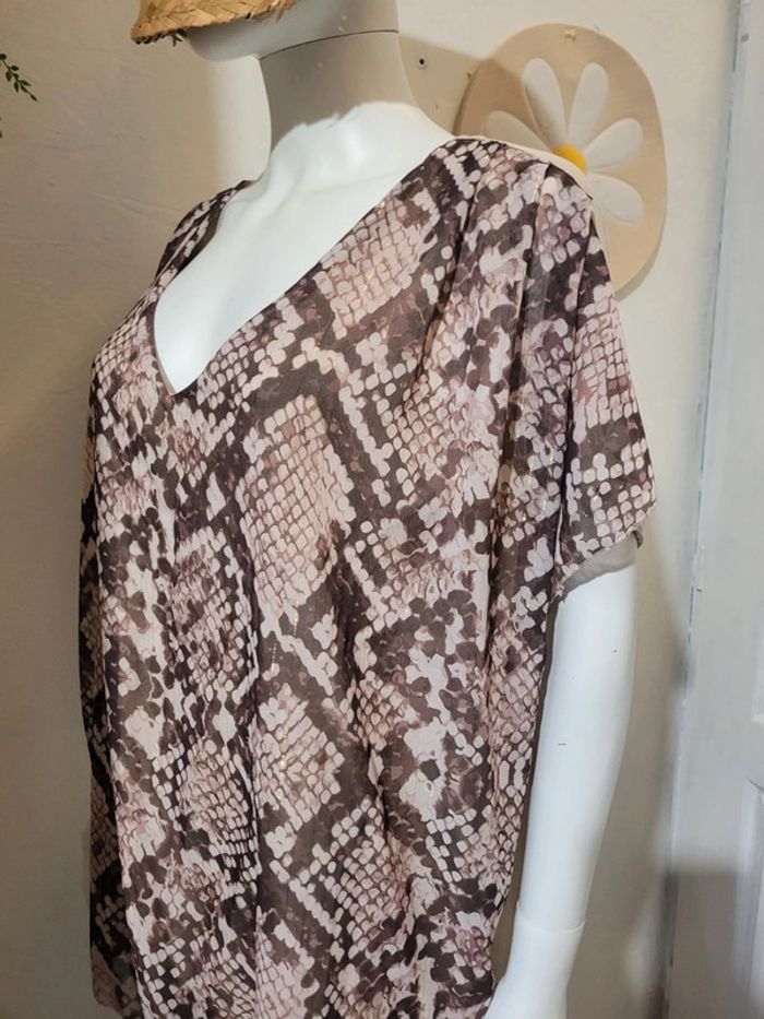 T shirt voile doublé grande taille - photo numéro 5