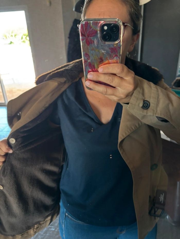 Trench camel taille 4 toute saison avec sa doublure amovible Comptoirs des cotonniers taille 40 - photo numéro 6