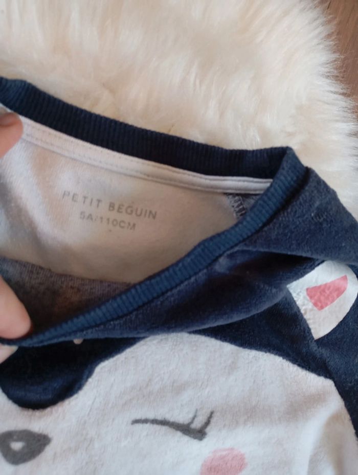 Petit béguin 💖 pyjama velours hiver 5 ans - photo numéro 3