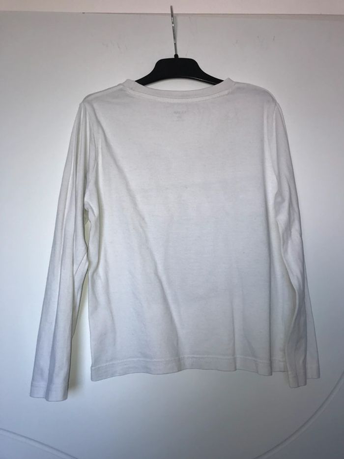 garçon |6 ans |T-shirt manches longues lavé repassé blanc à motifs kiabi - photo numéro 6
