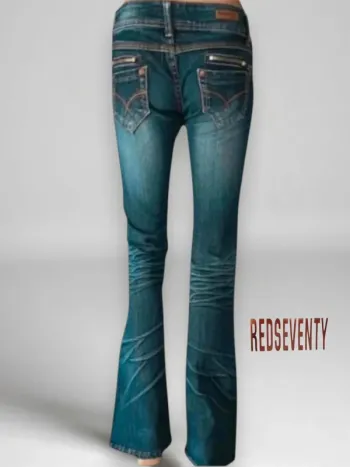 Jean vintage y2k Redseventy ,coupe flare style seventies ,taille basse ,elasthanne