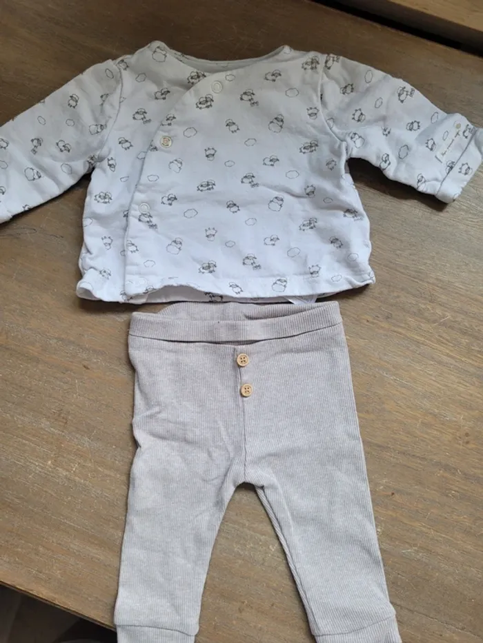 Ensemble beige 3 mois Mon Premier Major
