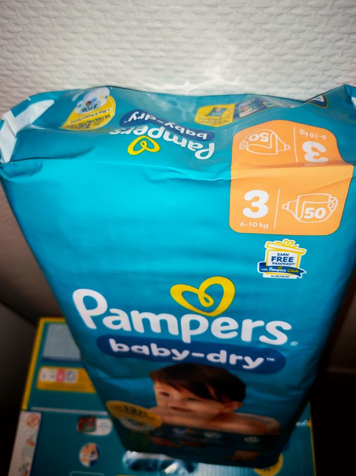 Couches Pampers Baby-Dry taille 3 - photo numéro 3