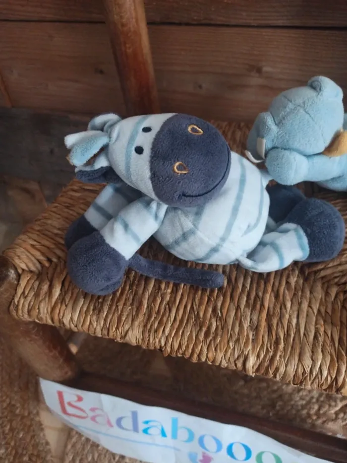 Peluche zèbre Zebrito et le chien Achille noukie's tbe - photo numéro 4
