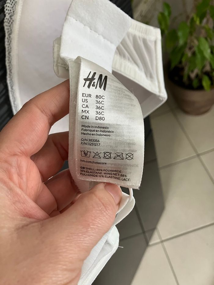 Soutien gorge blanc H&M 80C - photo numéro 2