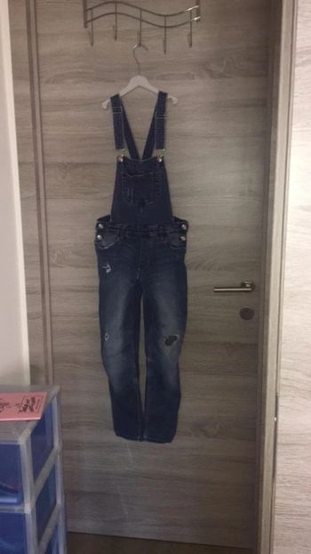 Salopette en jeans délavé 10-11ans
