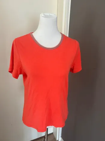 Diane Laury T-shirt, coton et modal corail argent taille 2/38