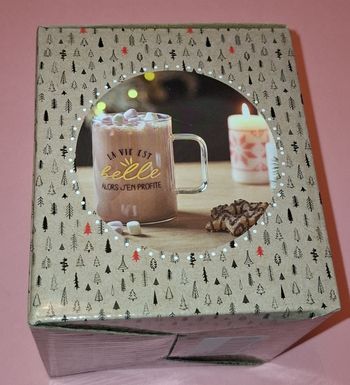 Tasse verre " la vie est belle.."