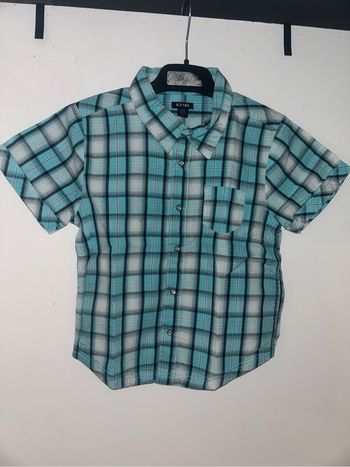 Chemise à carreaux manche courte