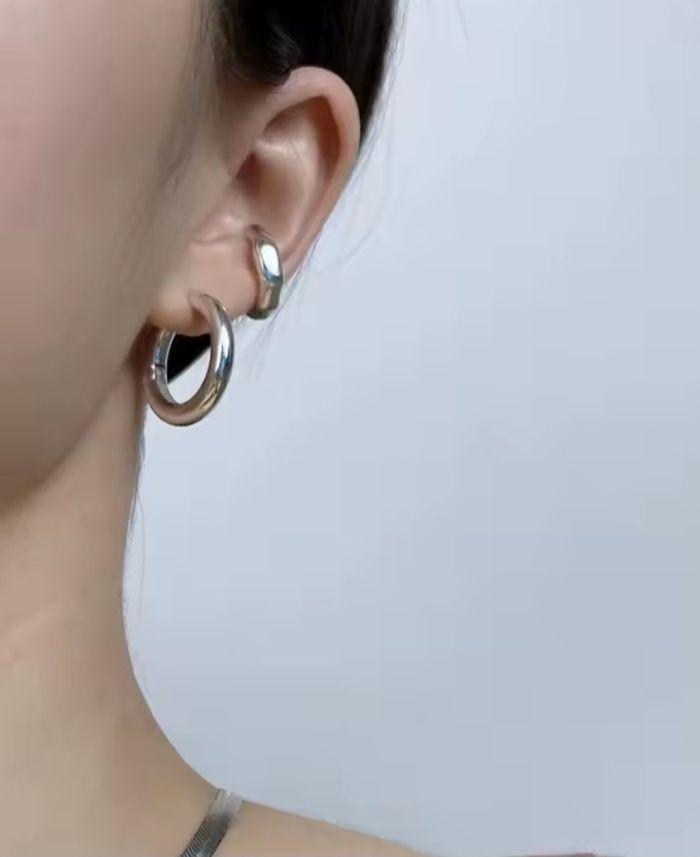 Boucles d'oreilles plaquées argent,acier inoxydable neuves
- photo numéro 2