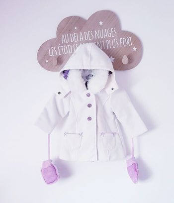 💜 Manteau caban avec moufles - Prémaman/TCF - 9 mois 💜