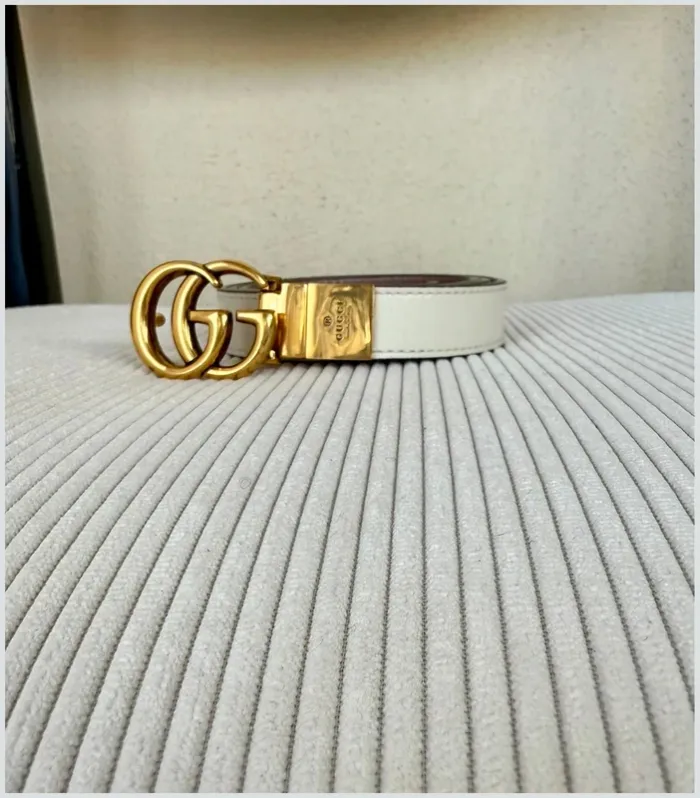 Ceinture Gucci crème 75cm très bon état - beige Gucci belt - photo numéro 4