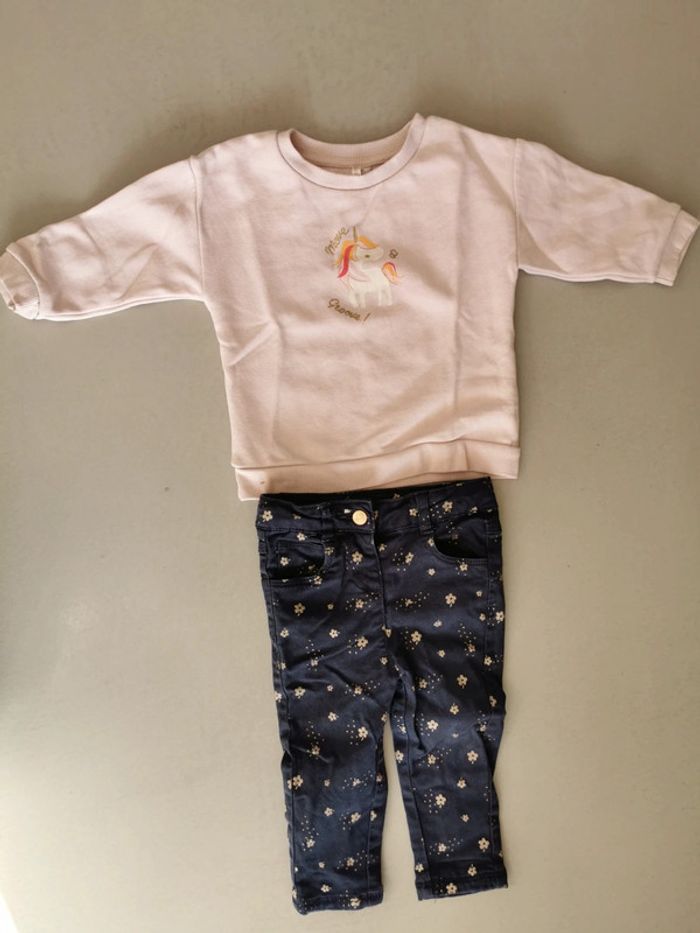 Ensemble pantalon pull fille 12 mois hiver