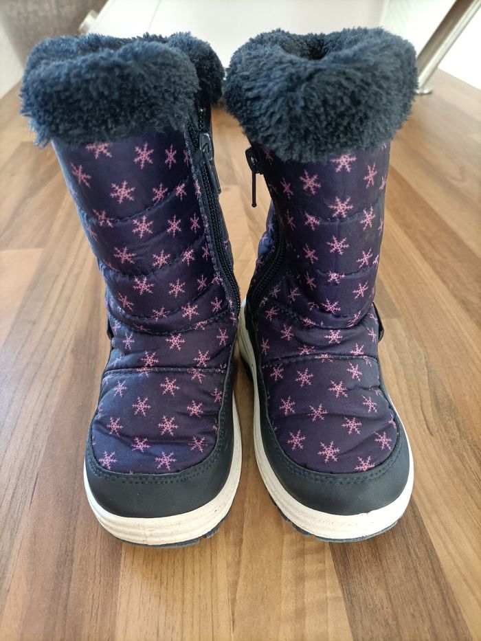 Bottes de neige ski violet bleu marine étoile 23 - photo numéro 2