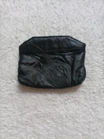 Pochette cuir noire