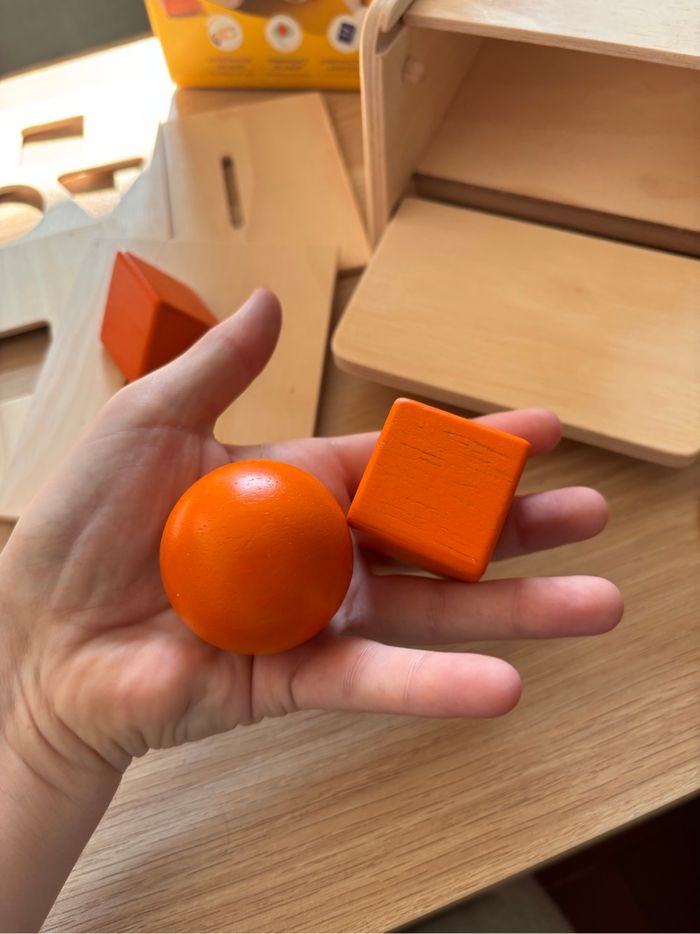 Jeu de notion de la permanence de l’objet - jeu éducatif Montessori bébé - en bois - photo numéro 6