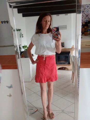 Jupe femme 34 rouge c85