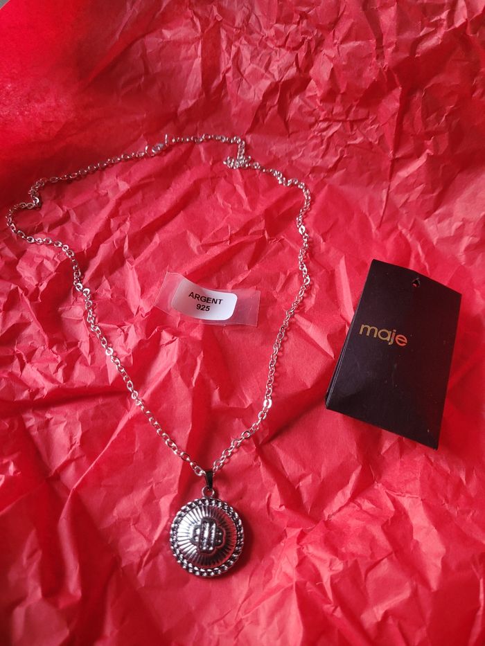Collier upcyclé avec joli bouton maje - photo numéro 6