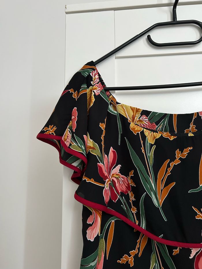Blouse noire fleuries Giorgia Gori Taille Unique - photo numéro 3