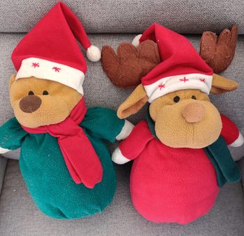 Lot de 2 peluches de Noël